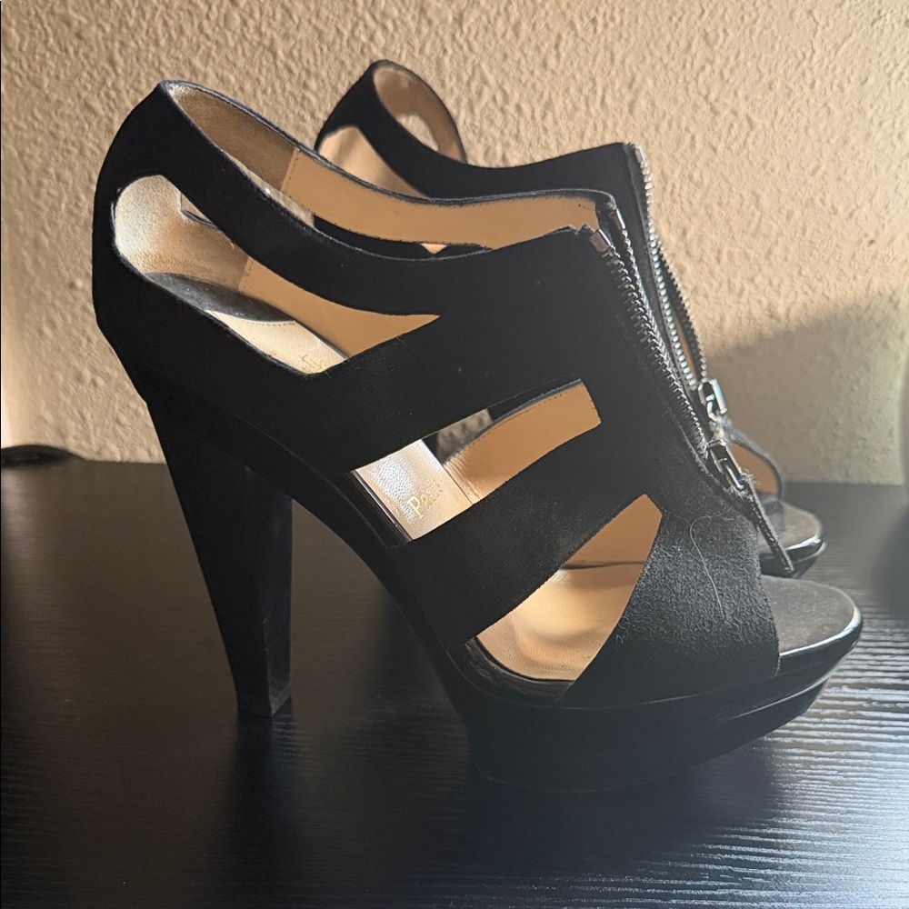 Christian Louboutin Black Cutout Heels